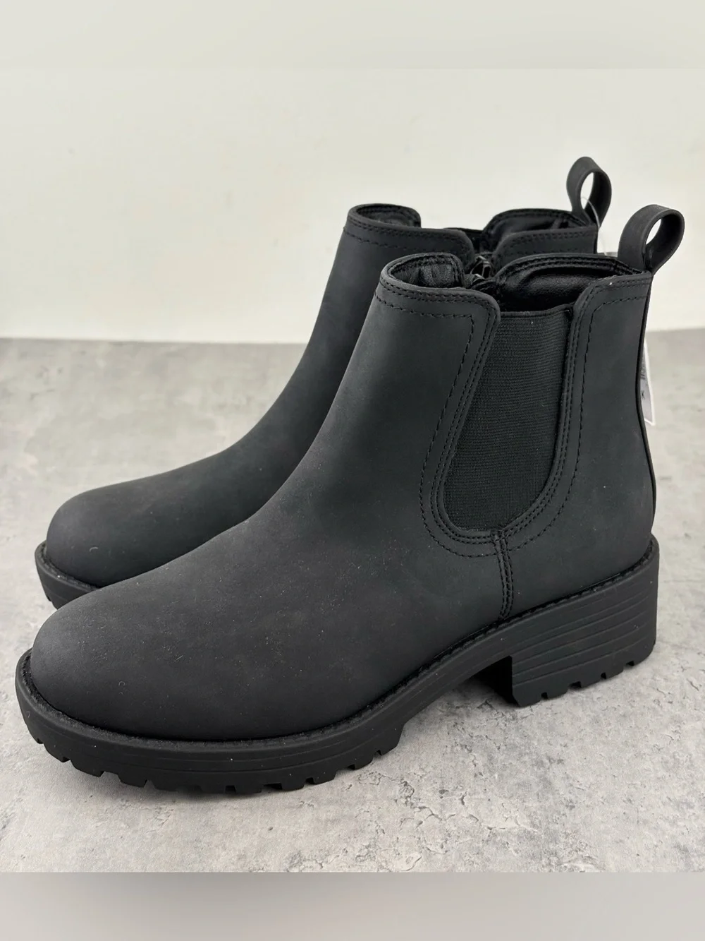 Buffalo David Bitton Anna Black Water Repellant Women's Chelsea Boots US 7.5 New
